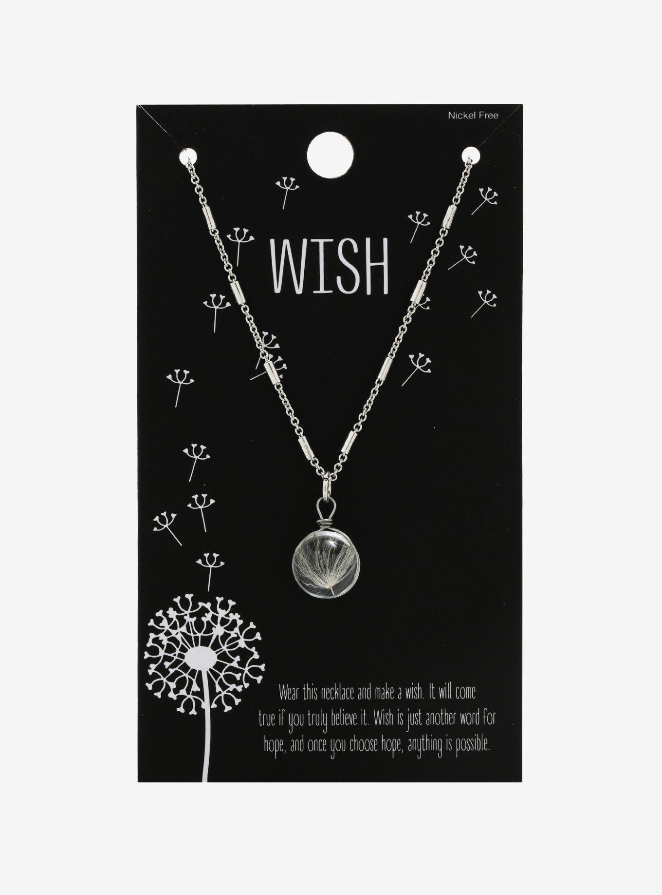 Dandelion Crystal Ball Necklace, , alternate