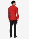 OppoSuits Men's Red Devil Solid Color Shirt, RED, alternate