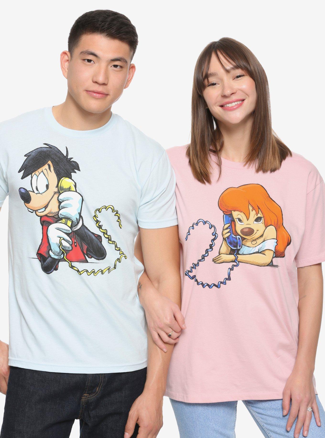Disney A Goofy Movie Roxanne Heart Phone Cord Women's Couples T-Shirt - BoxLunch Exclusive, MULTI, alternate