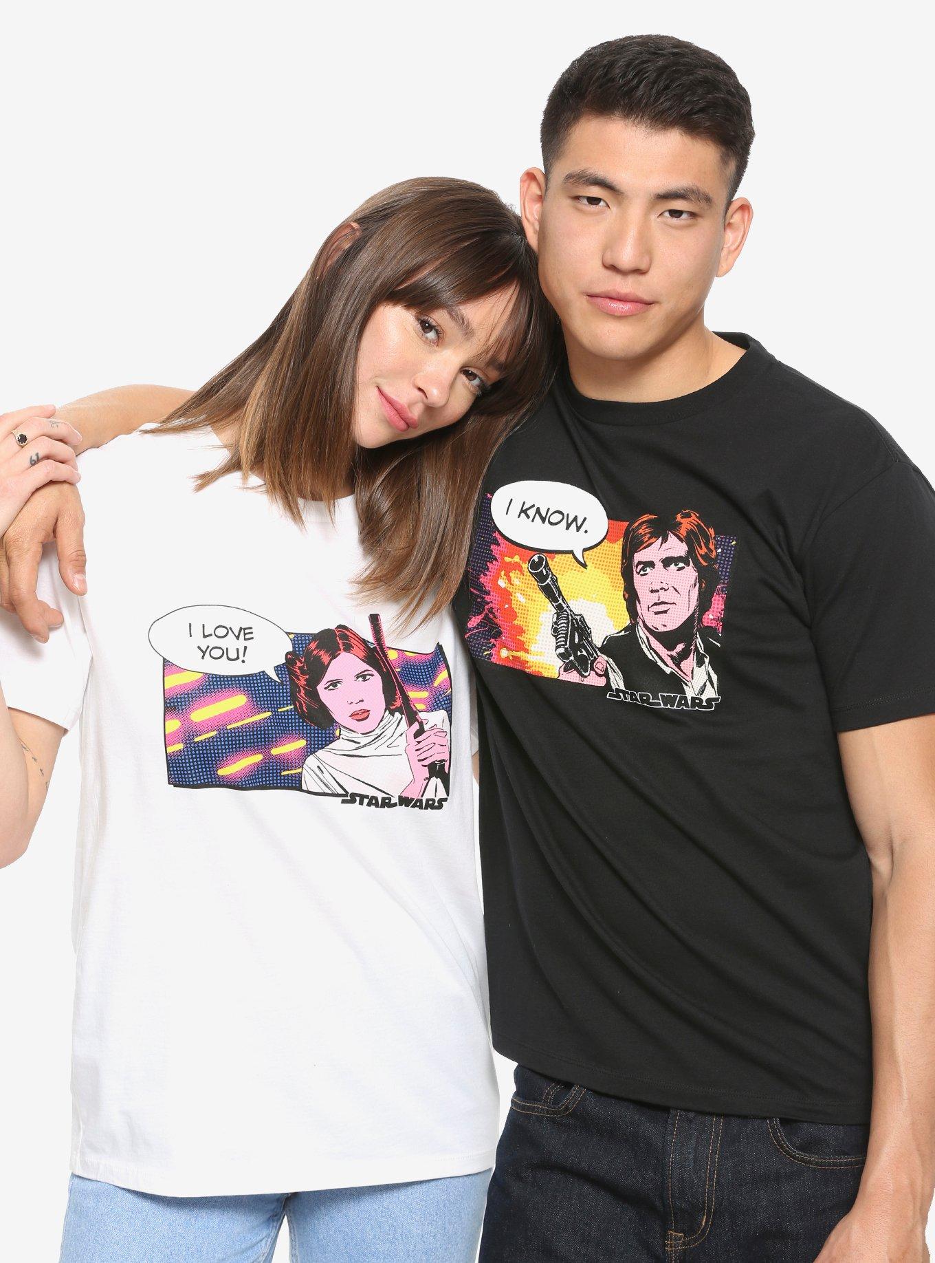 Star Wars Leia I Love You Women's Couples T-Shirt - BoxLunch Exclusive, MULTI, alternate