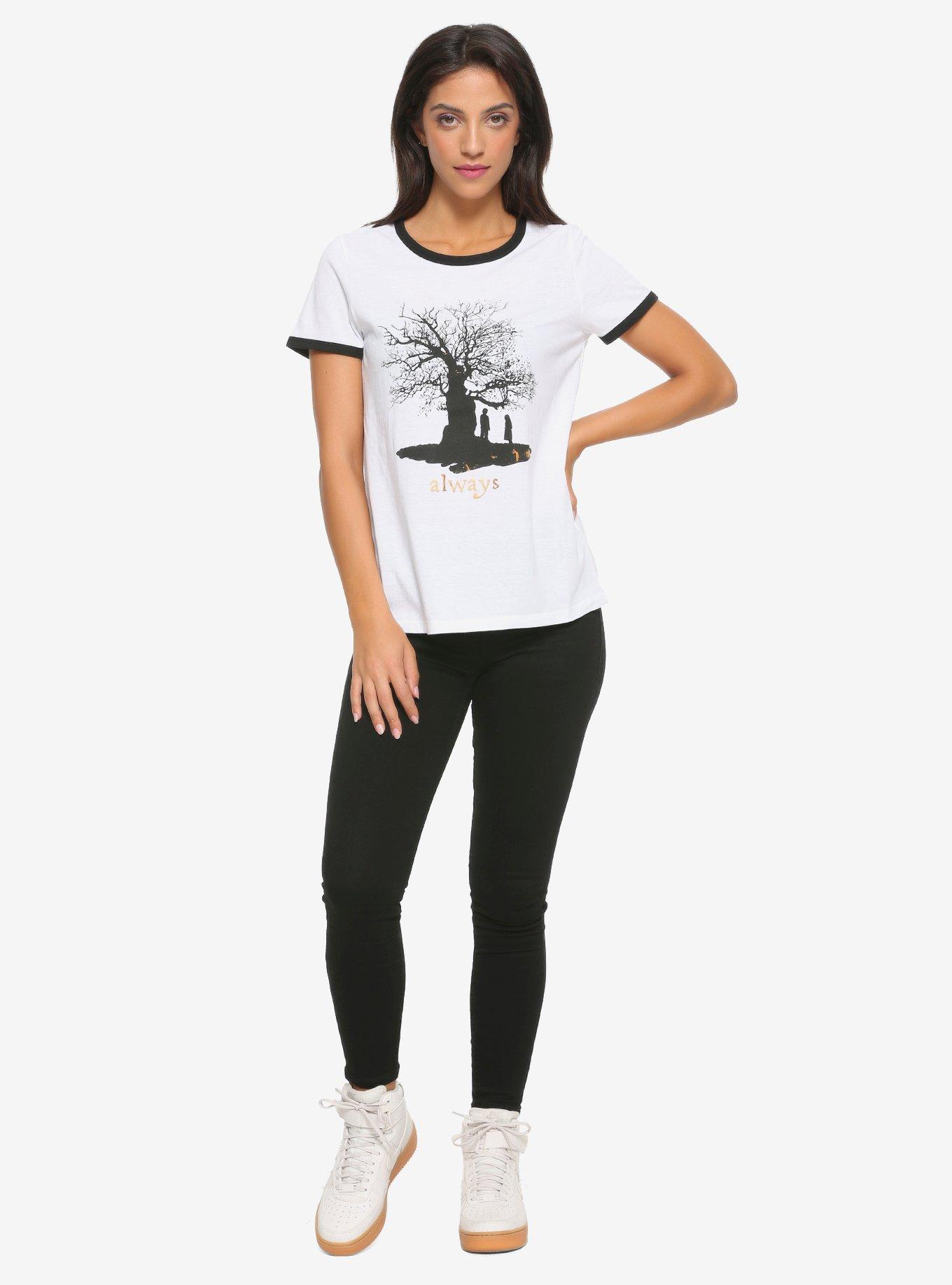 Harry Potter Always Tree Silhouette Girls Ringer T-Shirt, MULTI, alternate