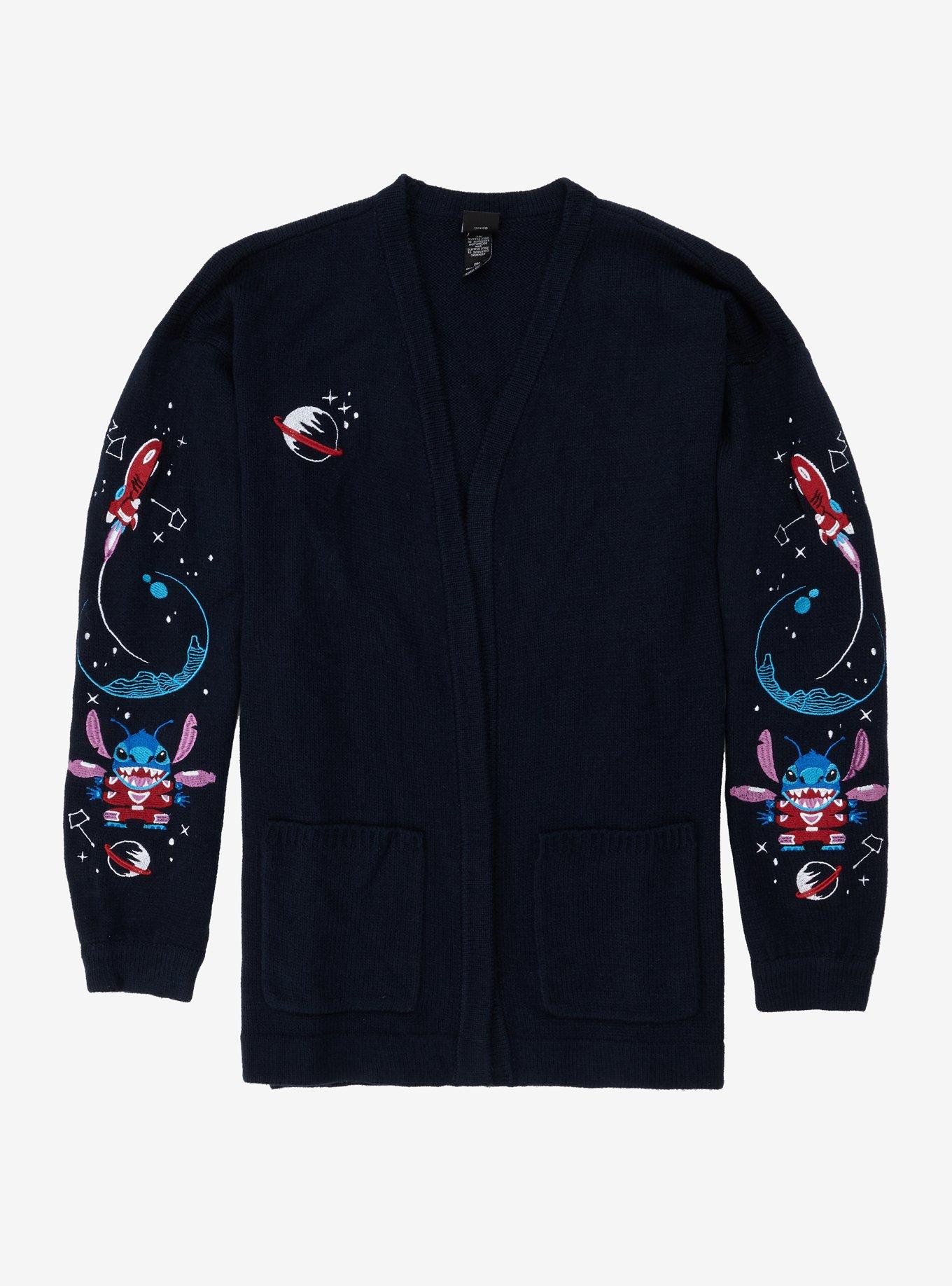 Disney Lilo & Stitch Space Girls Open Cardigan Plus Size, MULTI, alternate