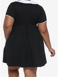 Lace Collar Black Dress Plus Size, BLACK, alternate