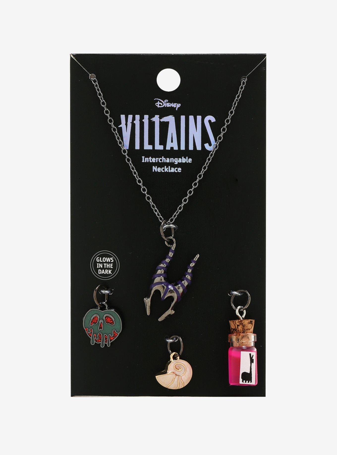 Disney Villains Glow-in-the-Dark Interchangeable Charm Necklace, , alternate