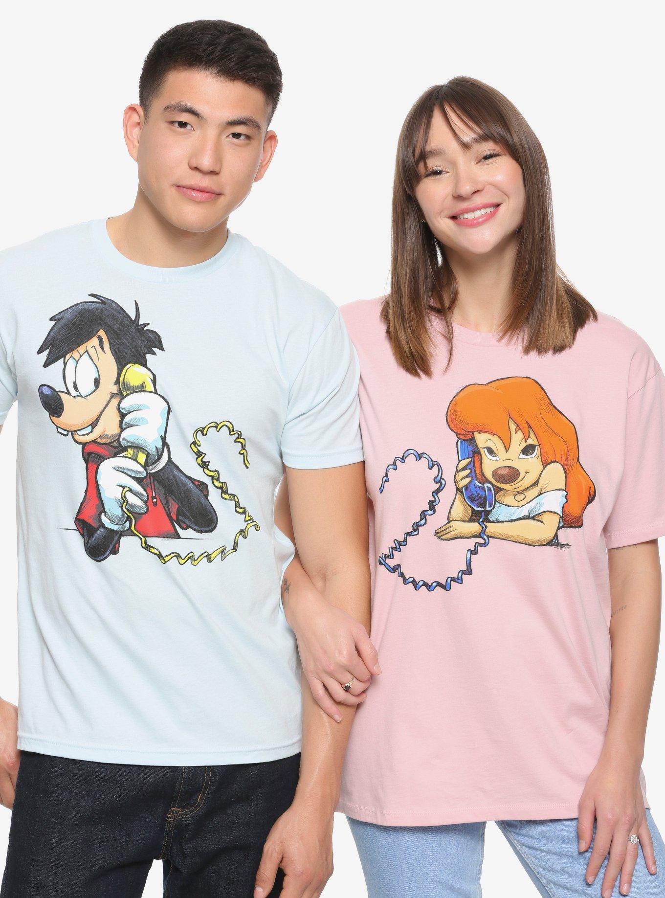Disney A Goofy Movie Max Heart Phone Cord Couples T-Shirt - BoxLunch Exclusive, BLUE, alternate