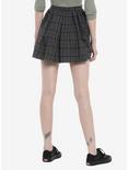 Black & Grey Plaid Suspender Skirt, PLAID - GREY, alternate