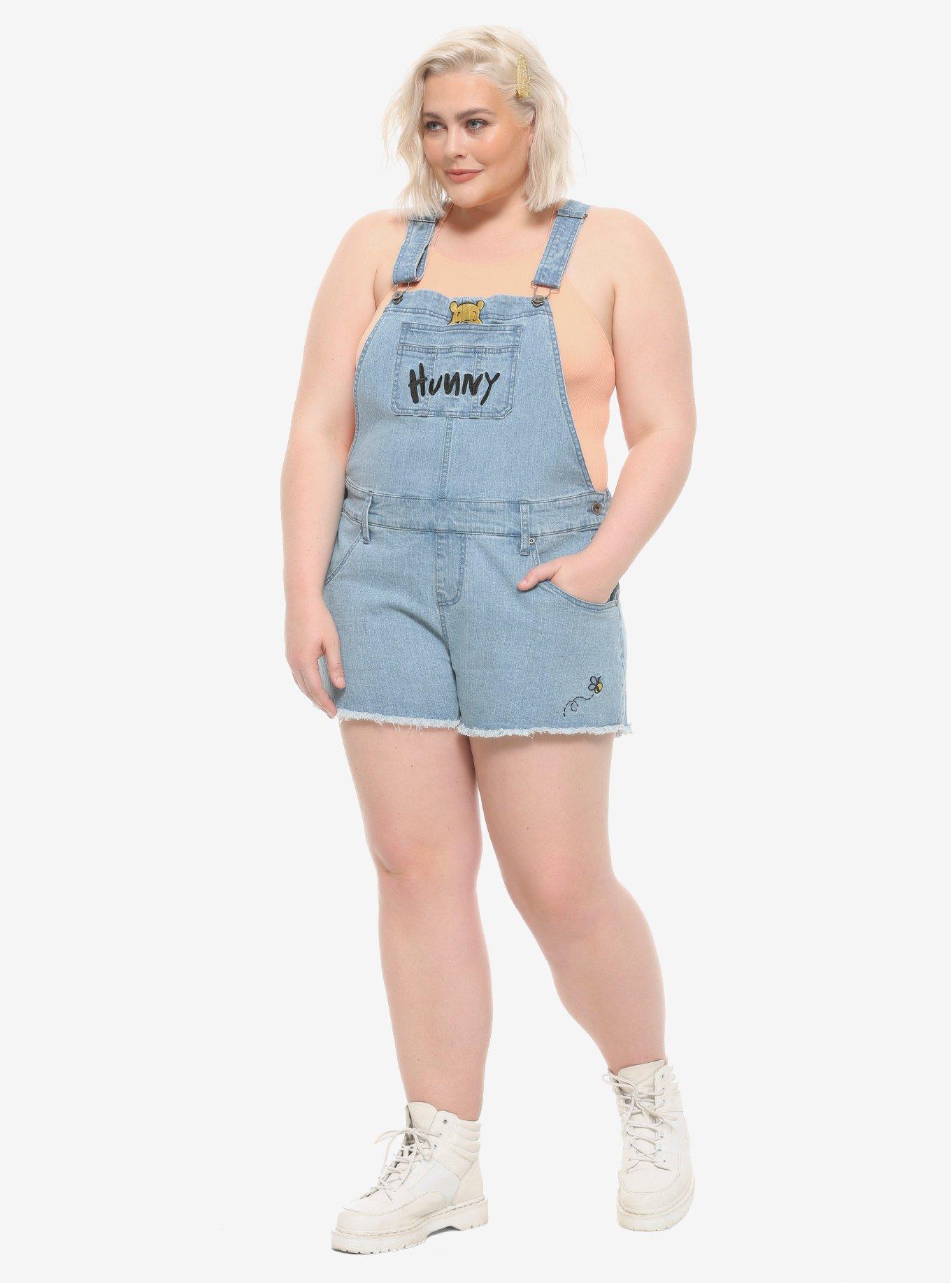 Disney Winnie The Pooh Hunny Shortalls Plus Size, MULTI, alternate