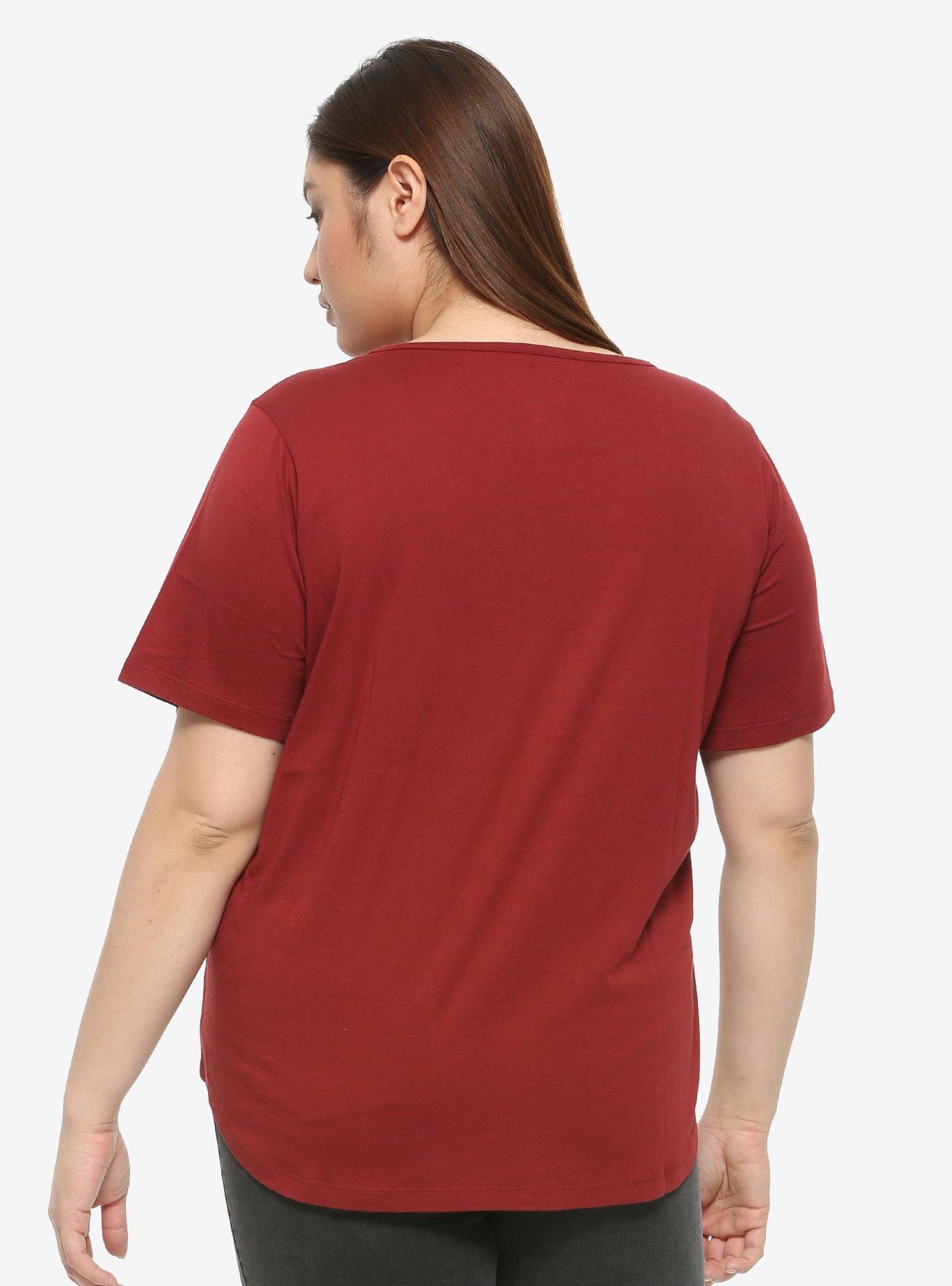 Harry Potter Burgundy Muggles Crisscross T-Shirt Plus Size, MULTI, alternate
