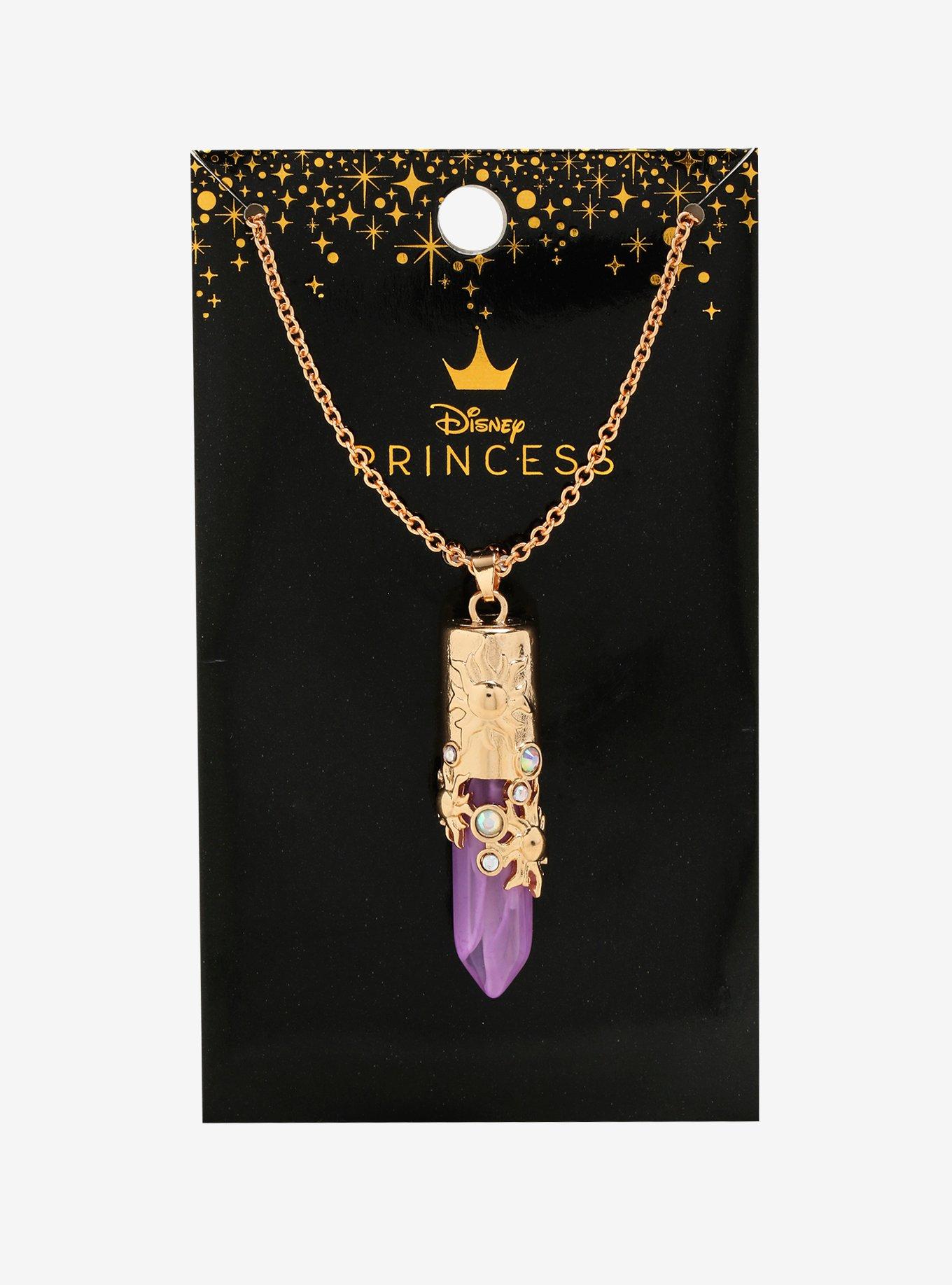 Disney Tangled Rapunzel Faux Crystal Necklace, , alternate