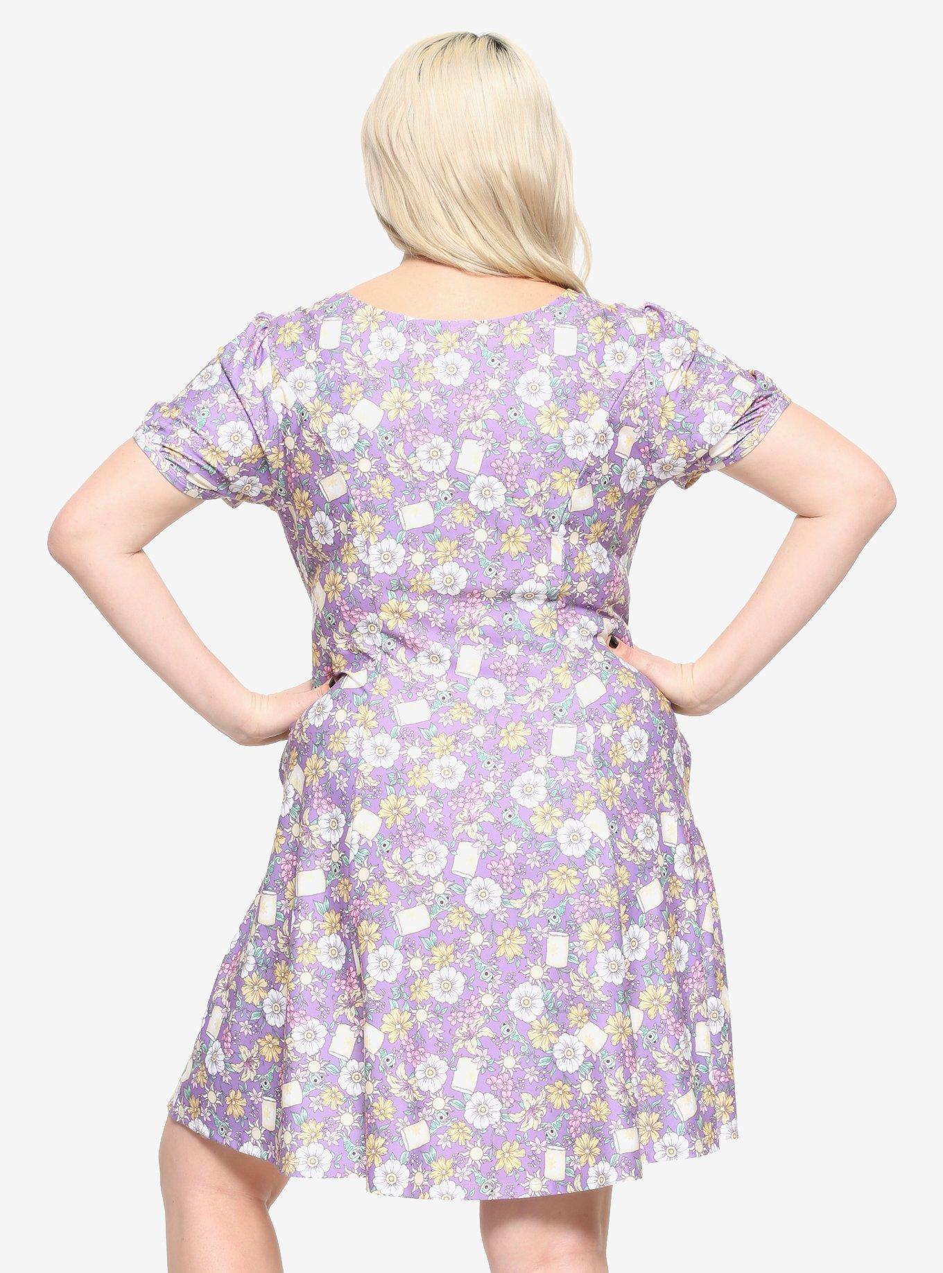 Her Universe Disney Tangled Floral Icons Dress Plus Size, MULTI, alternate