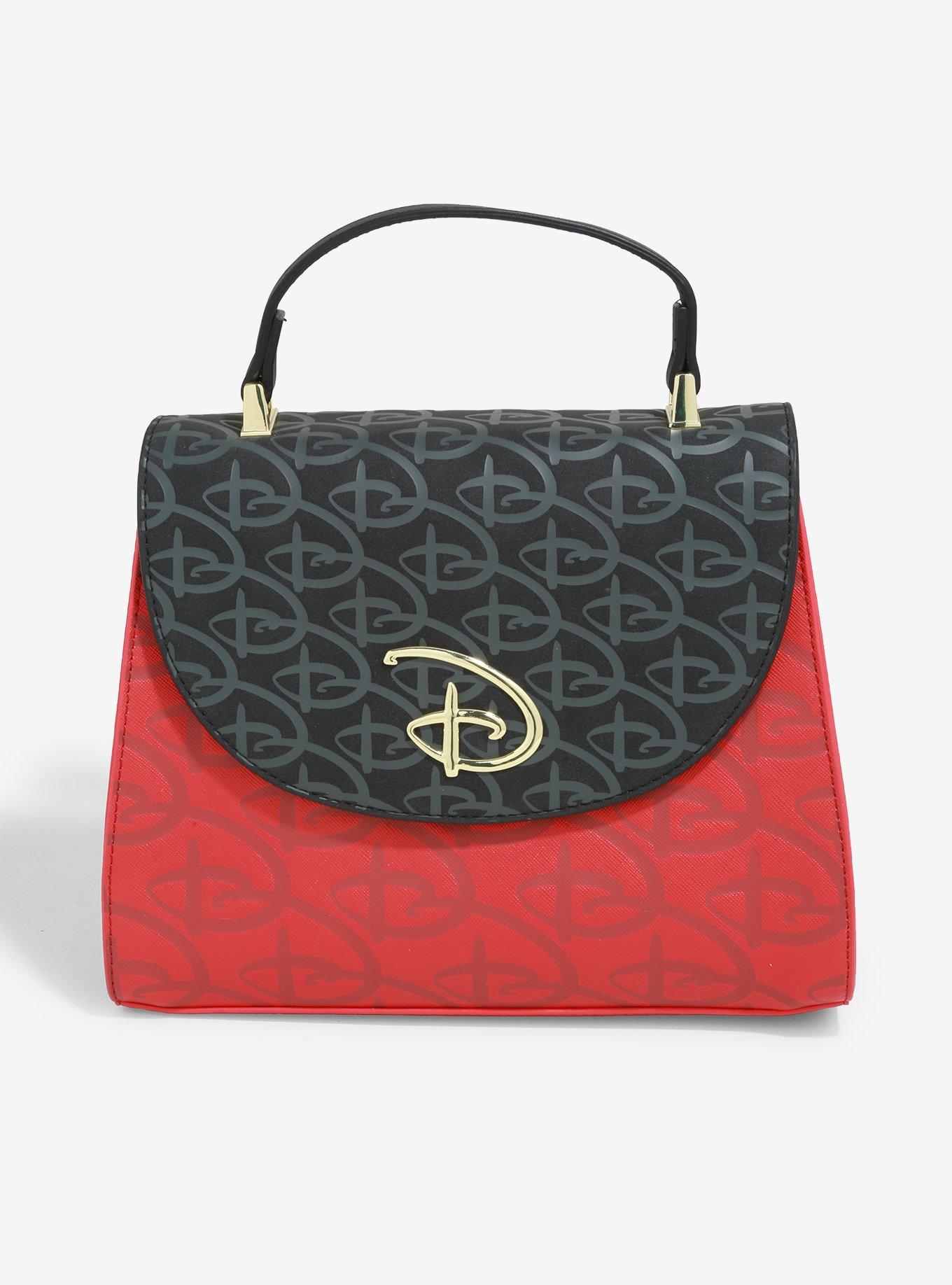 Loungefly Disney Logo Red & Black Crossbody Bag, , alternate