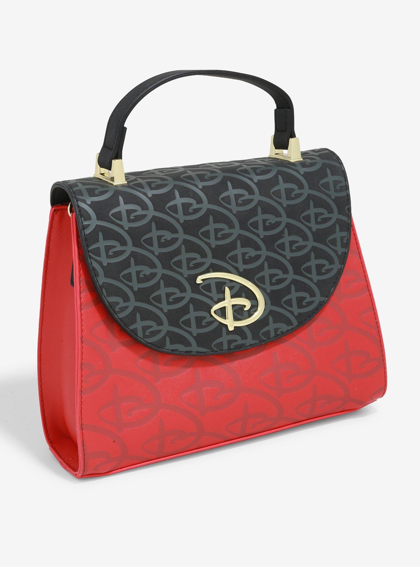Loungefly Disney Logo Red & Black Crossbody Bag, , alternate