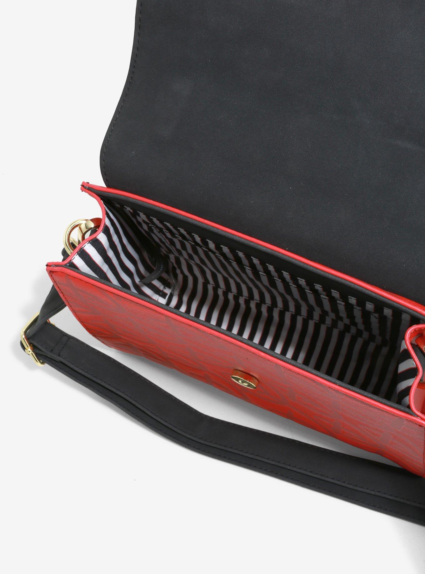Loungefly Disney Logo Red & Black Crossbody Bag, , alternate