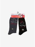 Disney Mickey & Minnie's Sweetheart Couples Crew Sock Set - BoxLunch Exclusive, , alternate