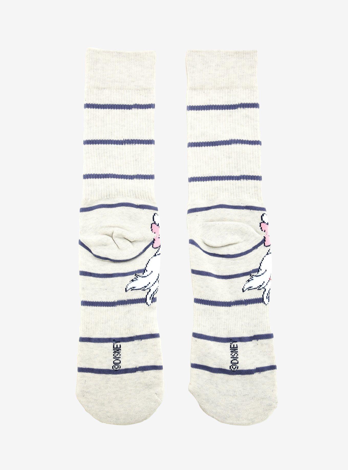 Disney The Aristocats Climb Striped Crew Socks - BoxLunch Exclusive, , alternate