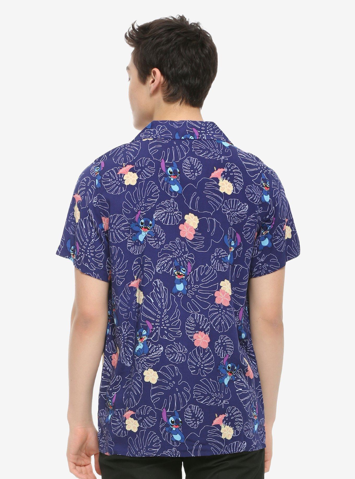 Disney Lilo & Stitch Leaves & Flowers Woven Button-Up, MULTI, alternate