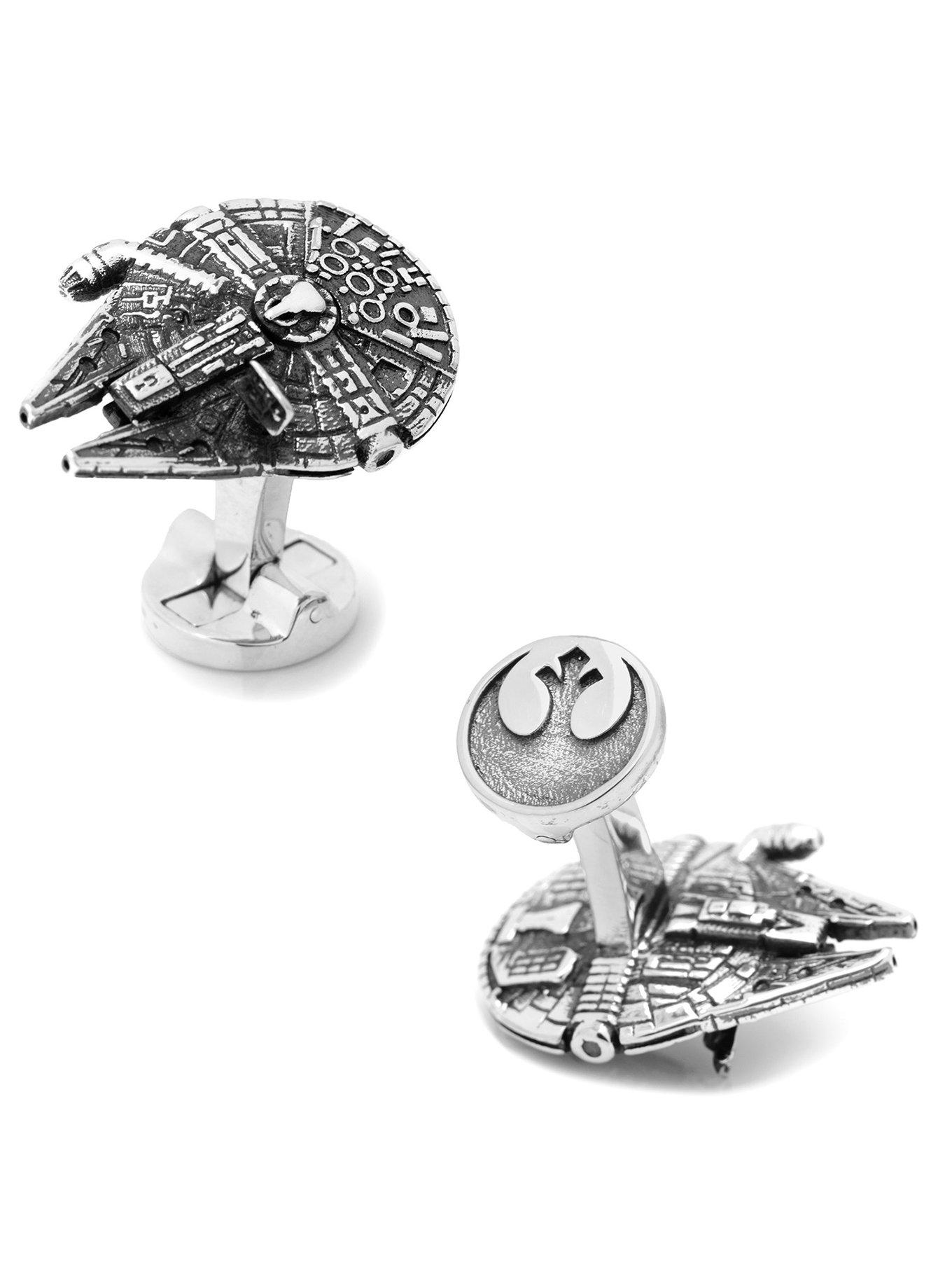 3D Star Wars Millennium Falcon Cufflinks, , alternate