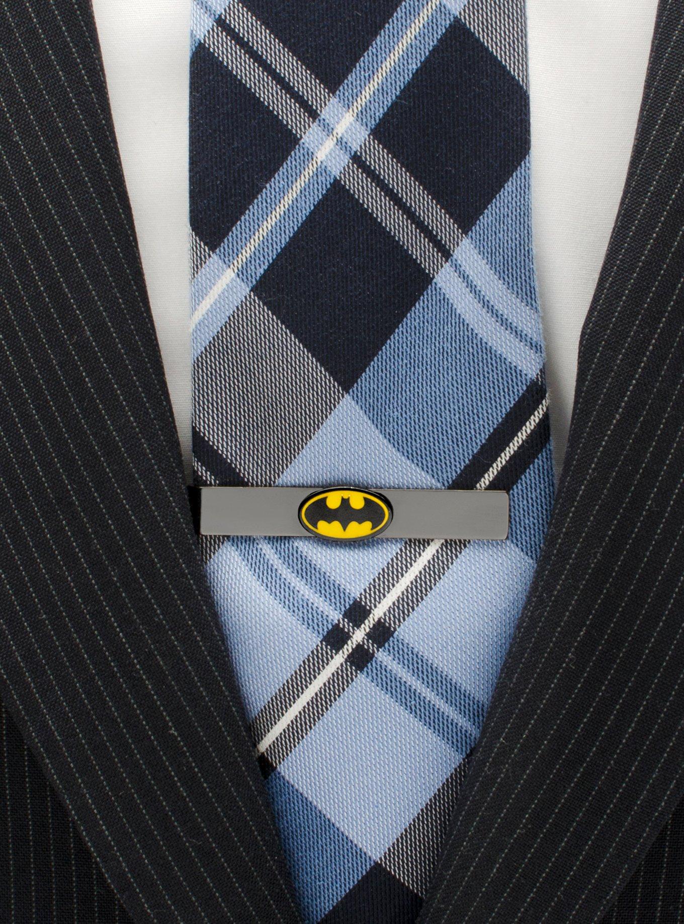 DC Comics Batman Logo Black Tie Bar, , alternate