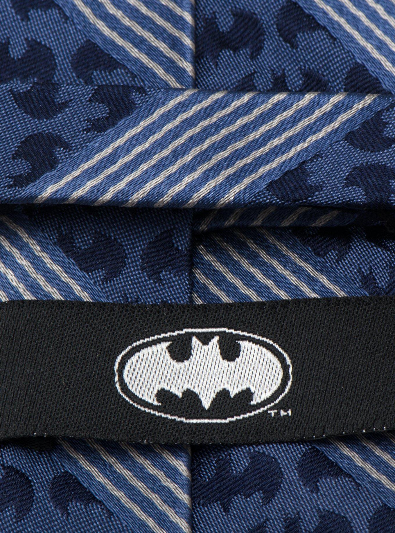 DC Comics Batman Pinstripe Navy Tie, , alternate