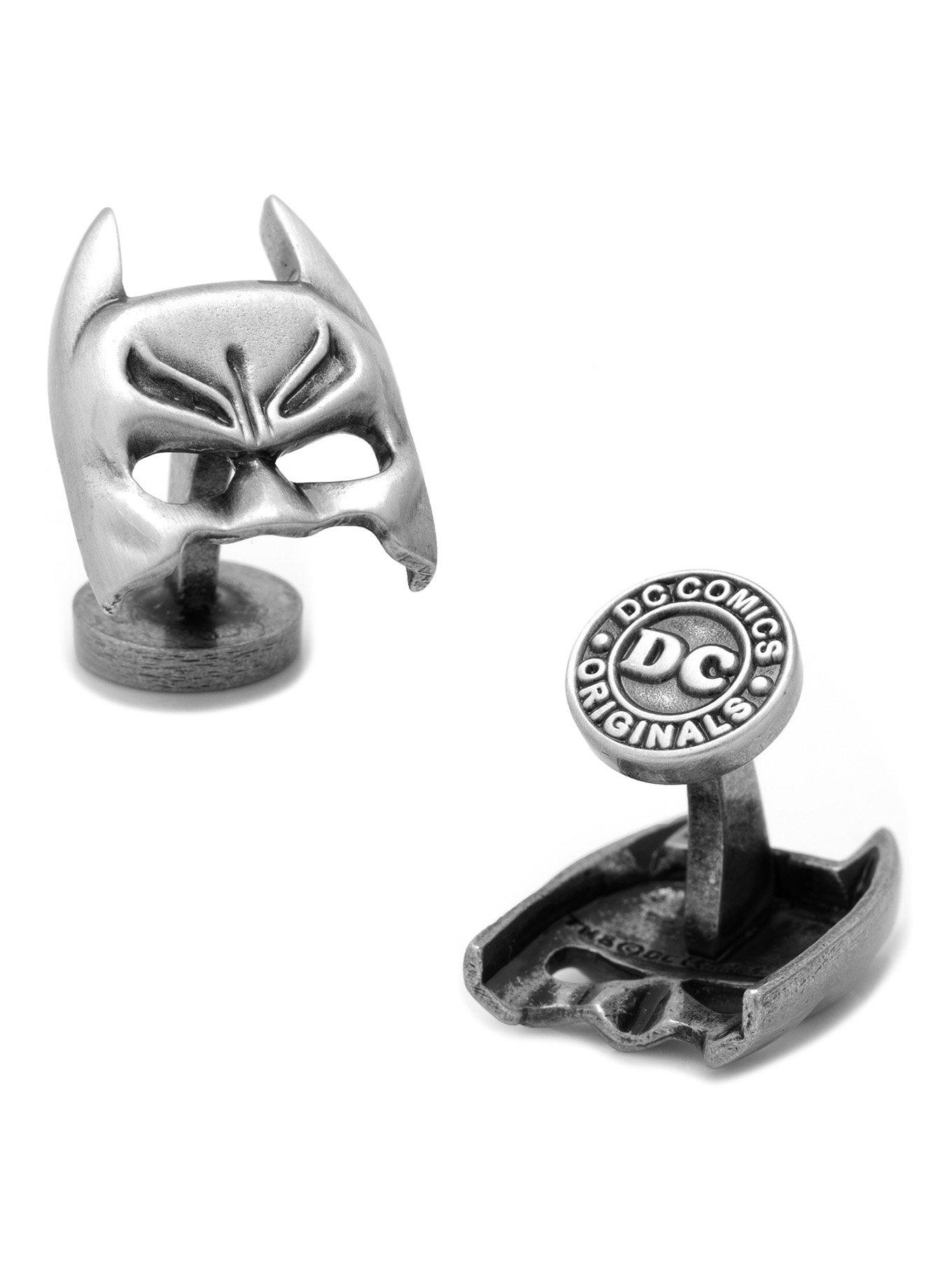 DC Comics Batman Silver Mask Cufflinks, , alternate