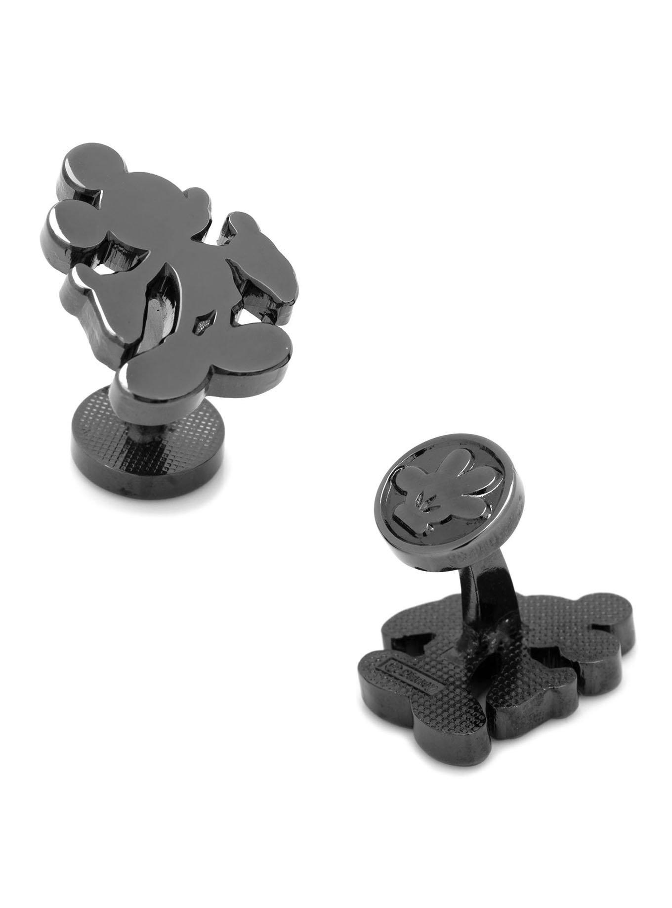 Disney Mickey Mouse Black Silhouette Cufflinks, , hi-res