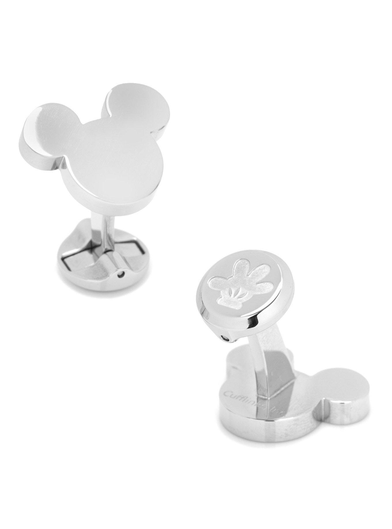 Disney Mickey Mouse Silhouette Stainless Steel Cufflinks, , alternate