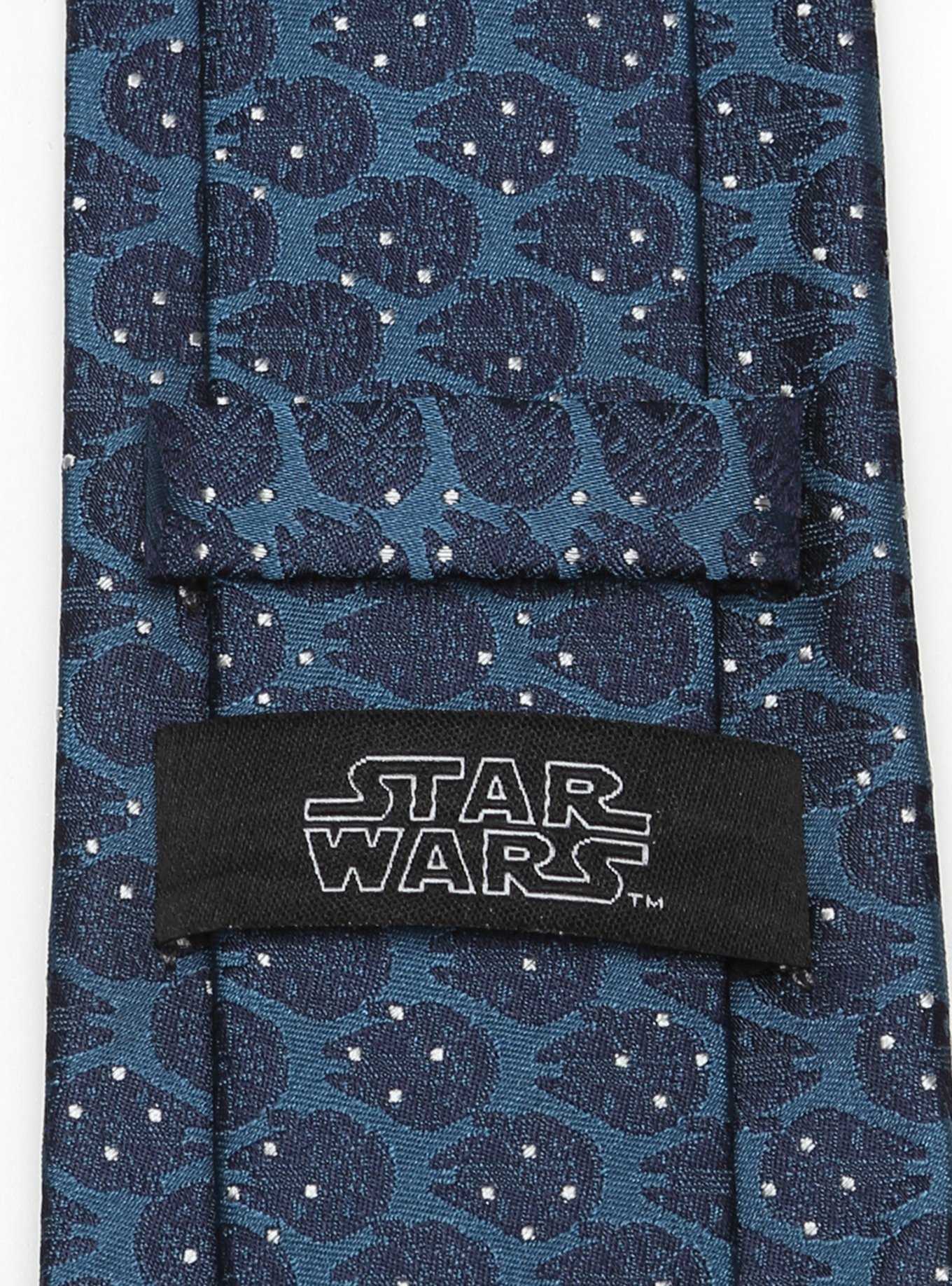 Star Wars Millennium Falcon Dot Blue Tie, , hi-res