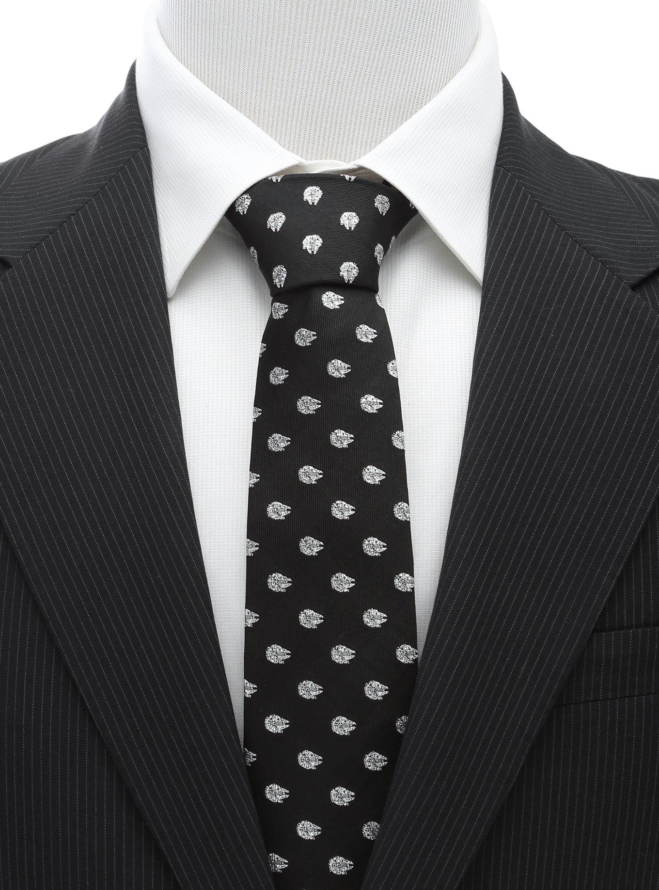 Star Wars Millennium Falcon Metallic Silver Tie, , alternate