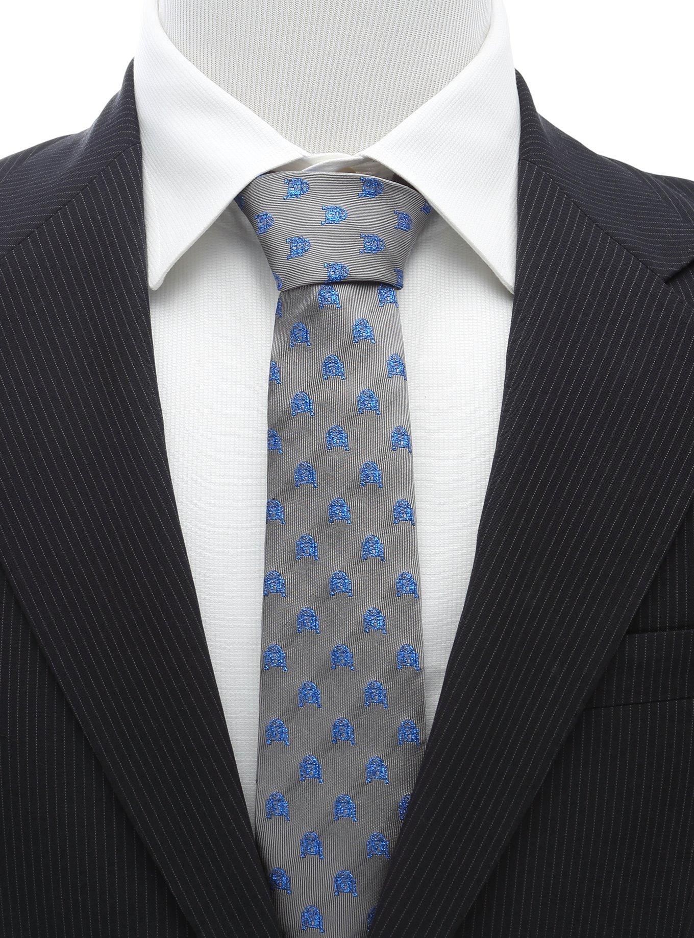 Star Wars R2D2 Metallic Blue Tie, , alternate
