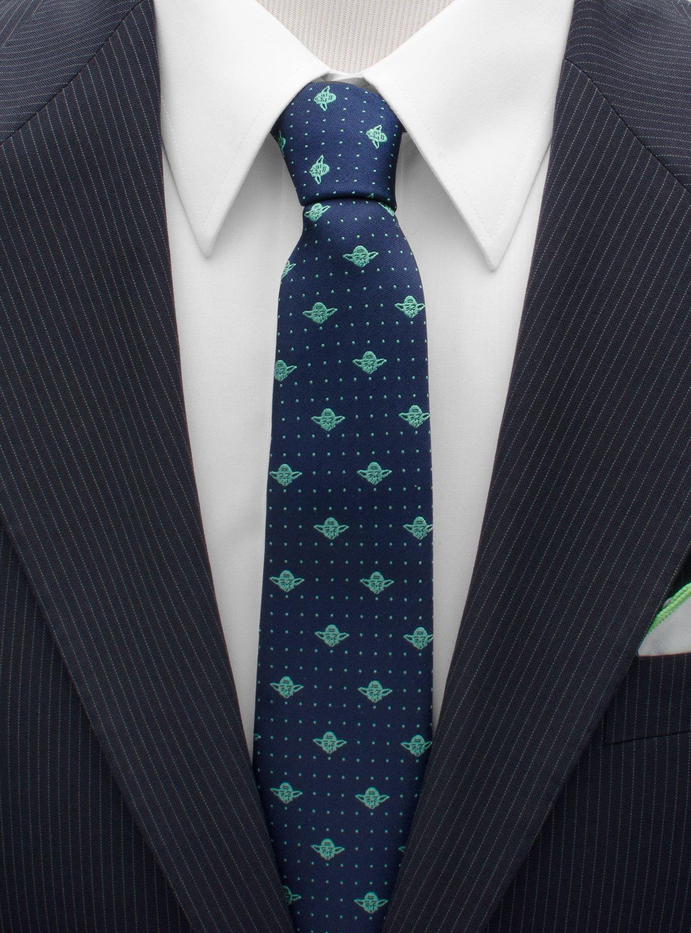 Star Wars Yoda Dot Navy Tie, , alternate