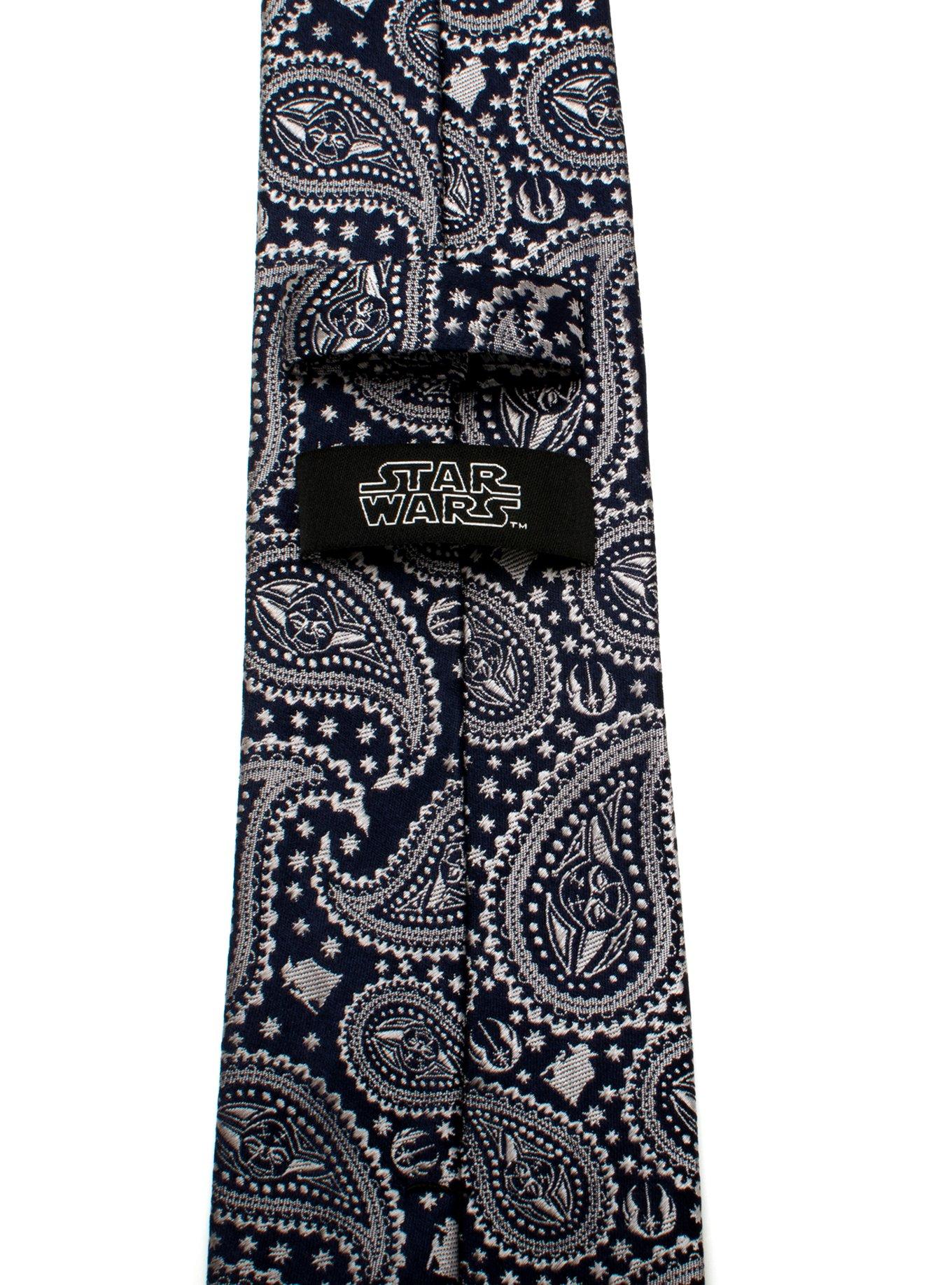 Star Wars Yoda Navy Paisley Mens Tie, , alternate