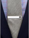 DC Comics Batman Bat Logo Silver Tie Bar, , alternate