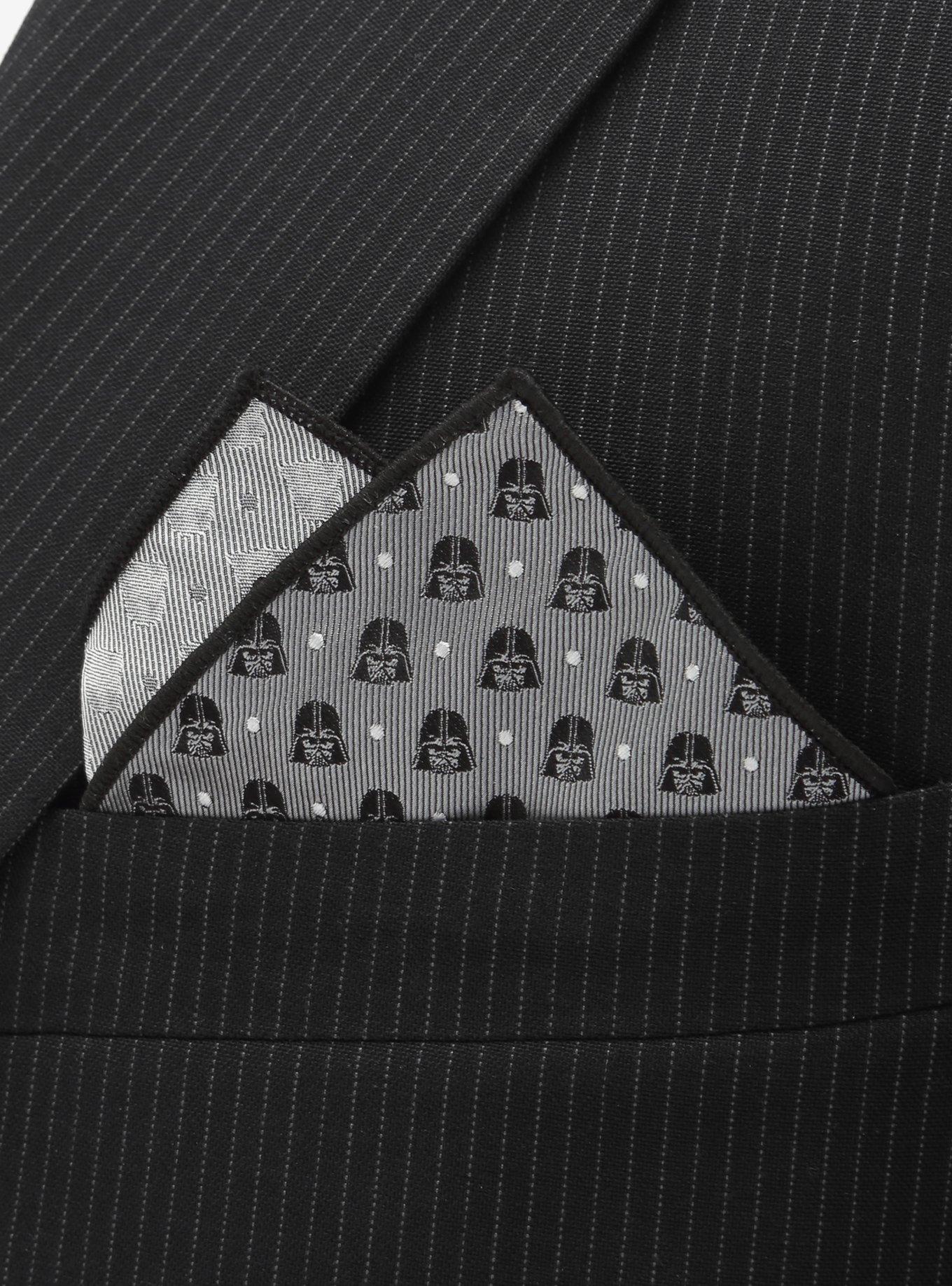 Star Wars Darth Vader Gray Dot Pocket Square, , alternate
