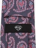 DC Comics Superman Red and Blue Paisley Tie, , alternate