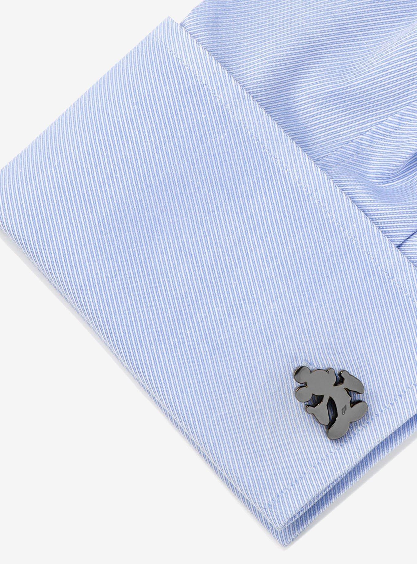 Disney Mickey Mouse Black Silhouette Cufflinks, , alternate