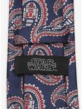 Star Wars R2D2 Blue and Red Paisley Tie, , alternate
