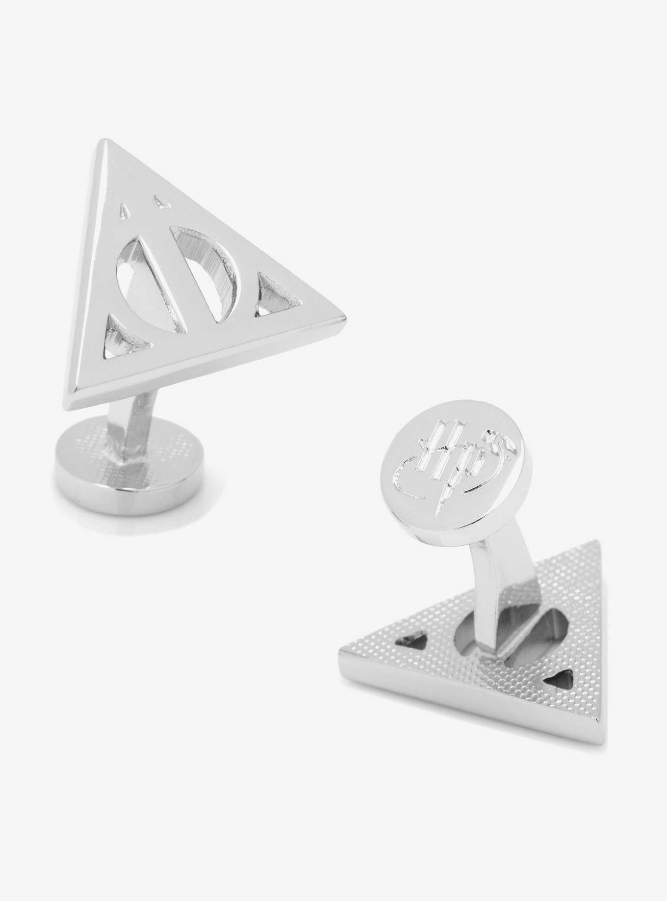 Harry Potter Deathly Hallows Silver Cufflinks, , hi-res