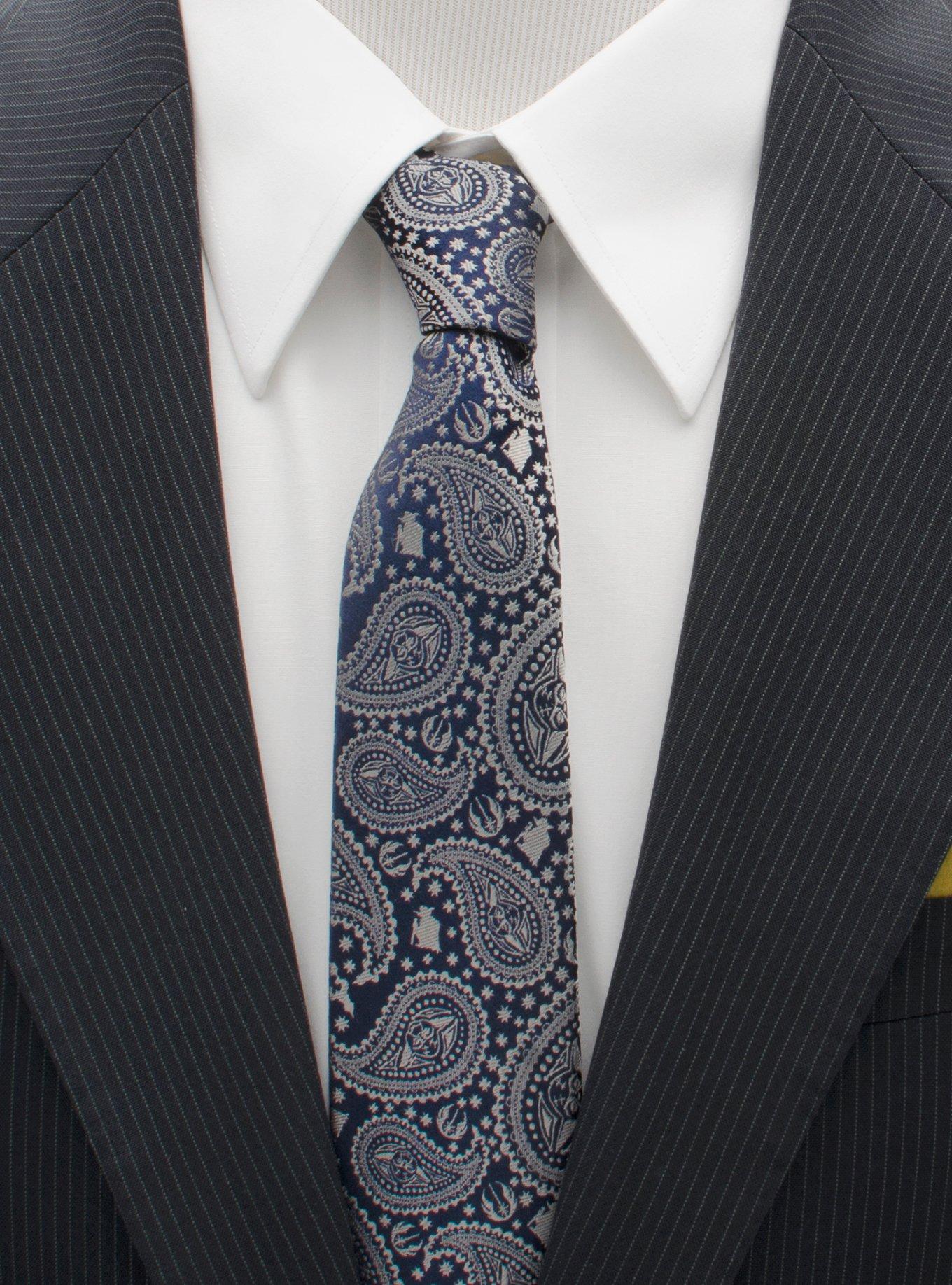 Star Wars Yoda Navy Paisley Mens Tie, , alternate