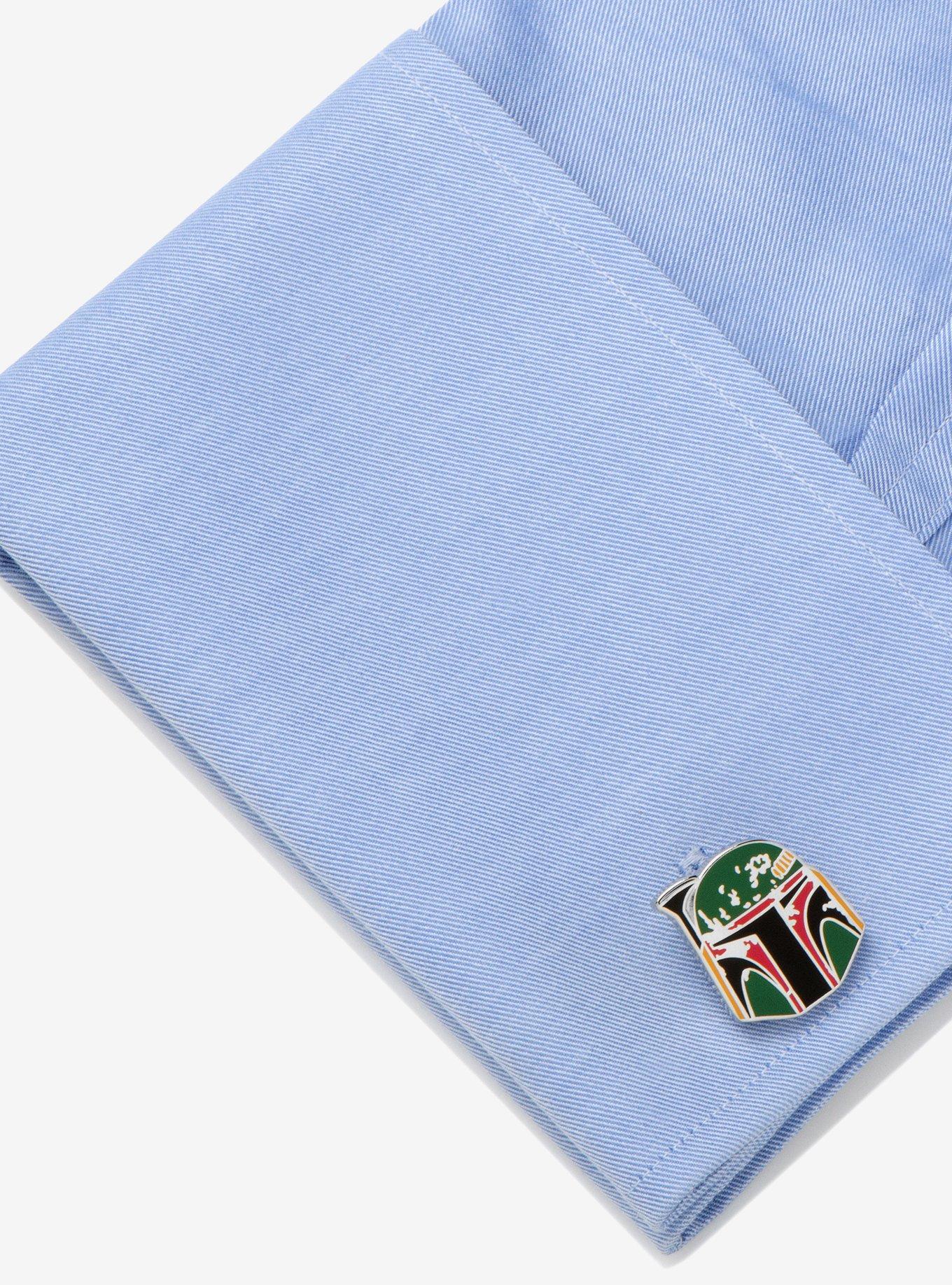 Star Wars Boba Fett Distressed Helmet Cufflinks, , alternate