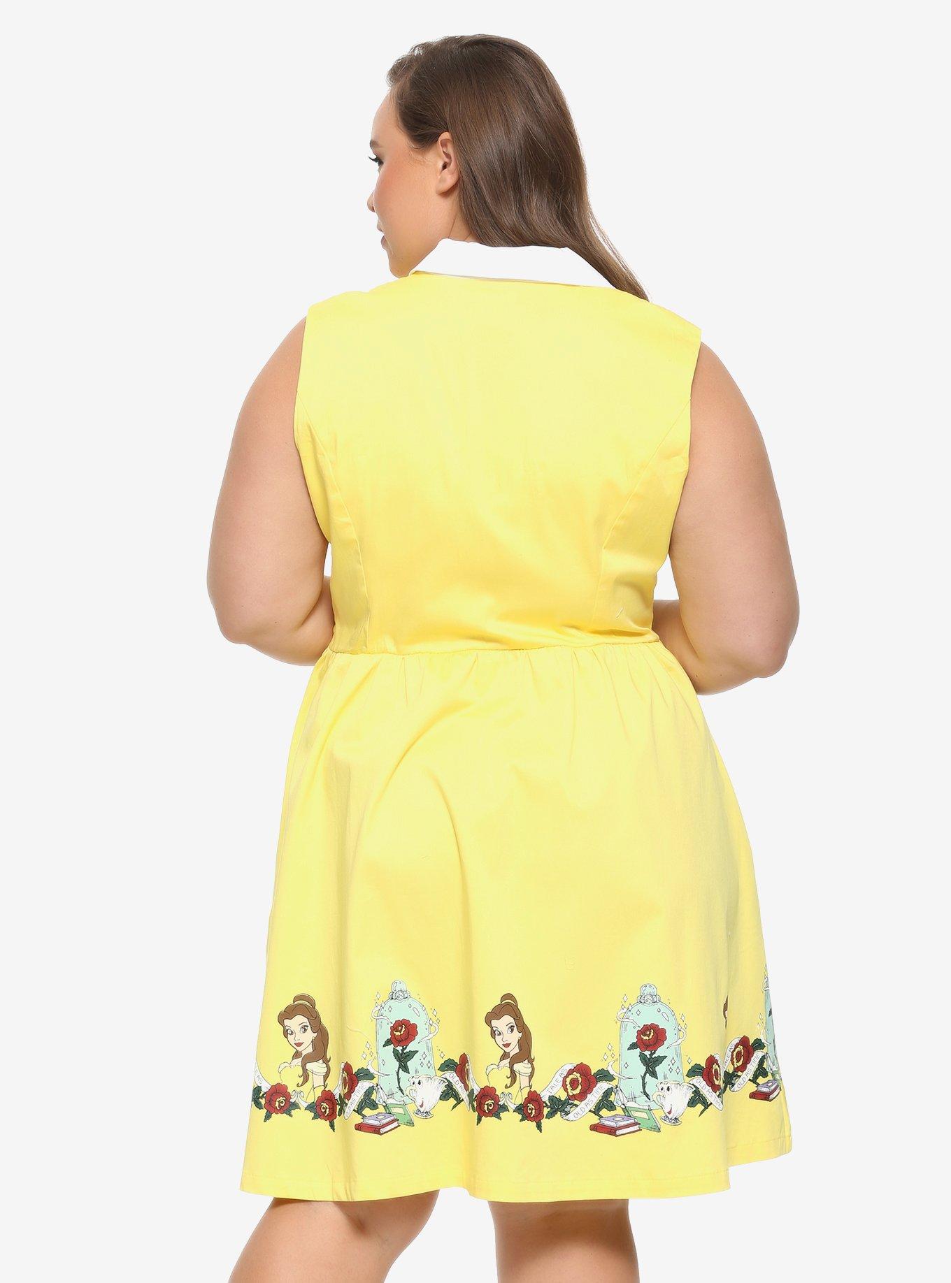 Her Universe Disney Beauty And The Beast Belle Retro Dress Plus Size, MULTI, alternate