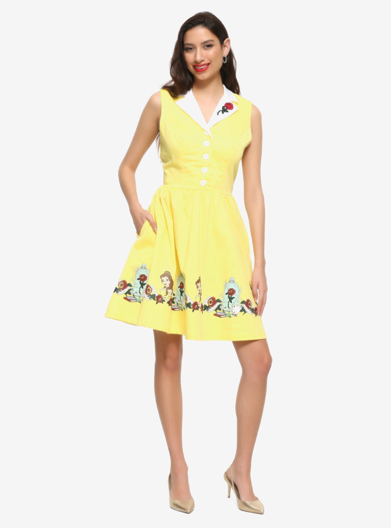 Her Universe Disney Beauty And The Beast Belle Retro Dress, MULTI, alternate