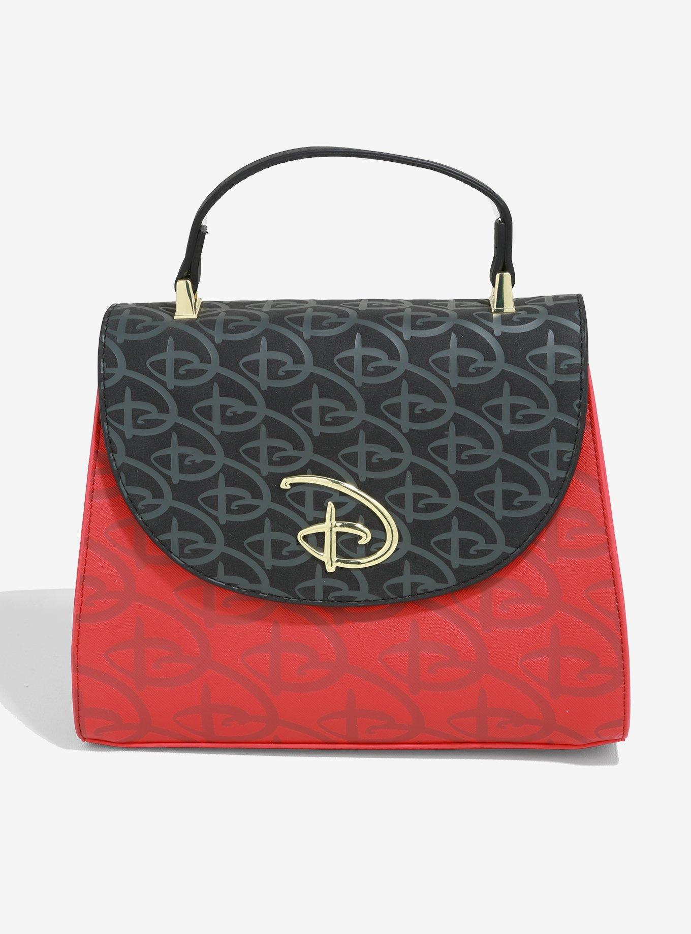 Loungefly Disney Logo Red & Black Crossbody Bag, , alternate