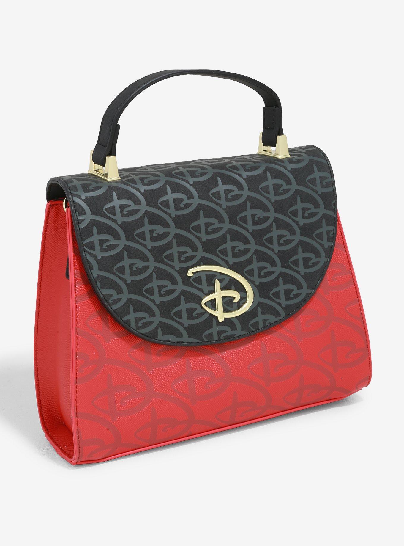 Loungefly Disney Logo Red & Black Crossbody Bag, , alternate