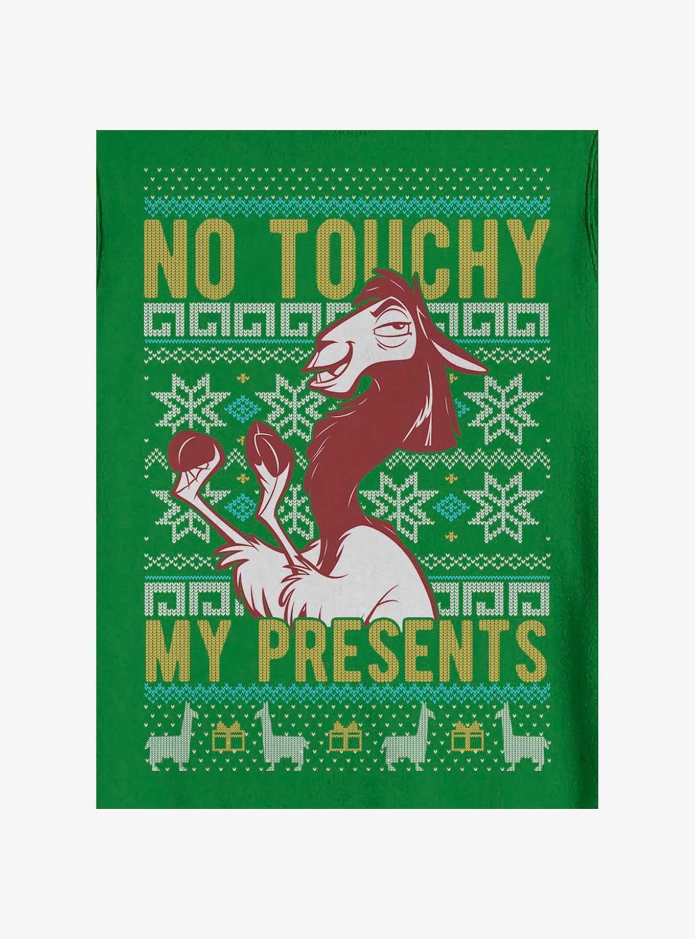 Disney The Emperor's New Groove No Touchy My Presents Ugly Christmas Sweater Sweatshirt, , hi-res