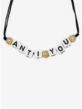 Anti-You Letter Bead Cord Bracelet, , alternate