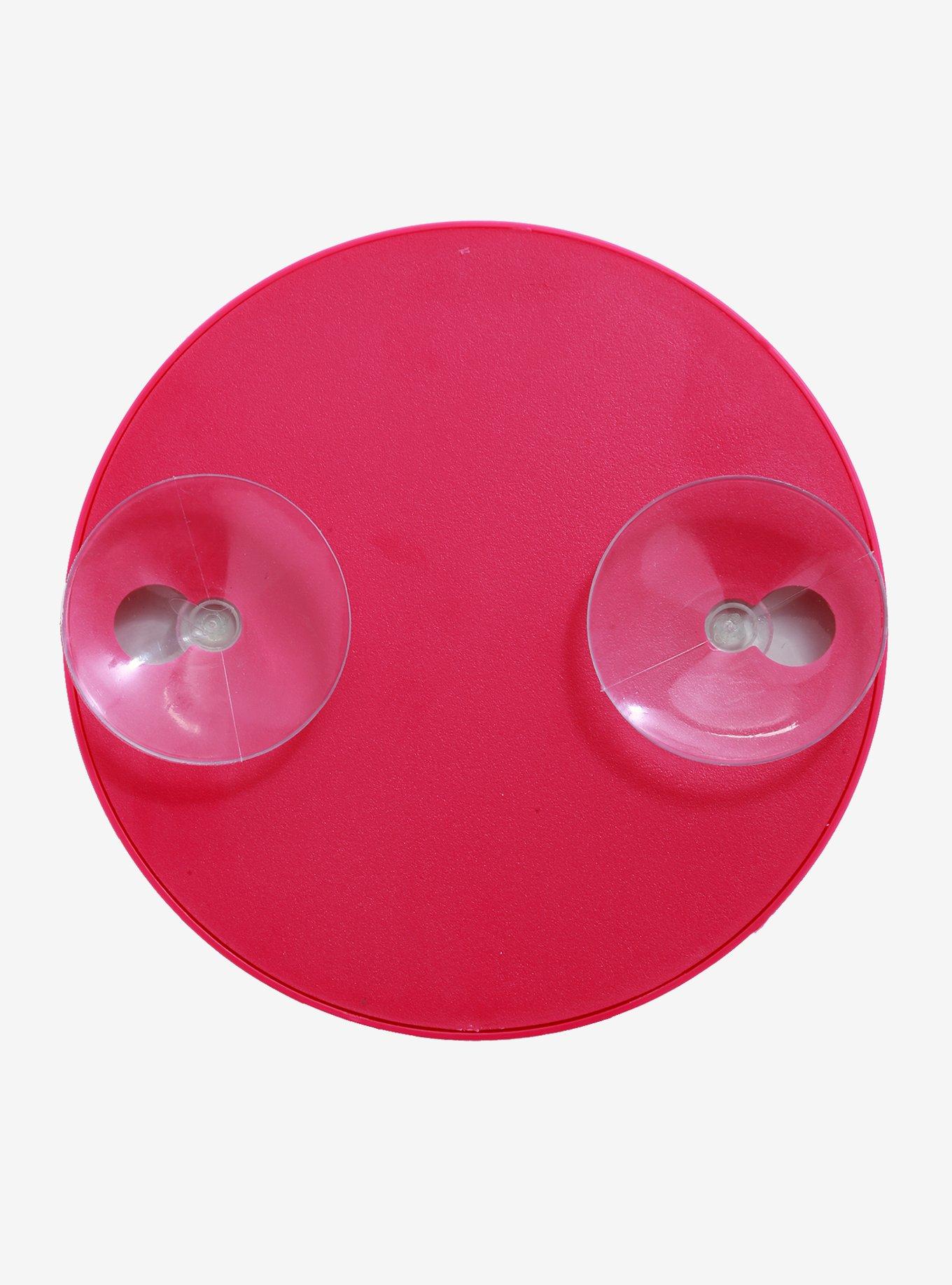 Pink Magnifying Mirror With Suction Cups, , alternate