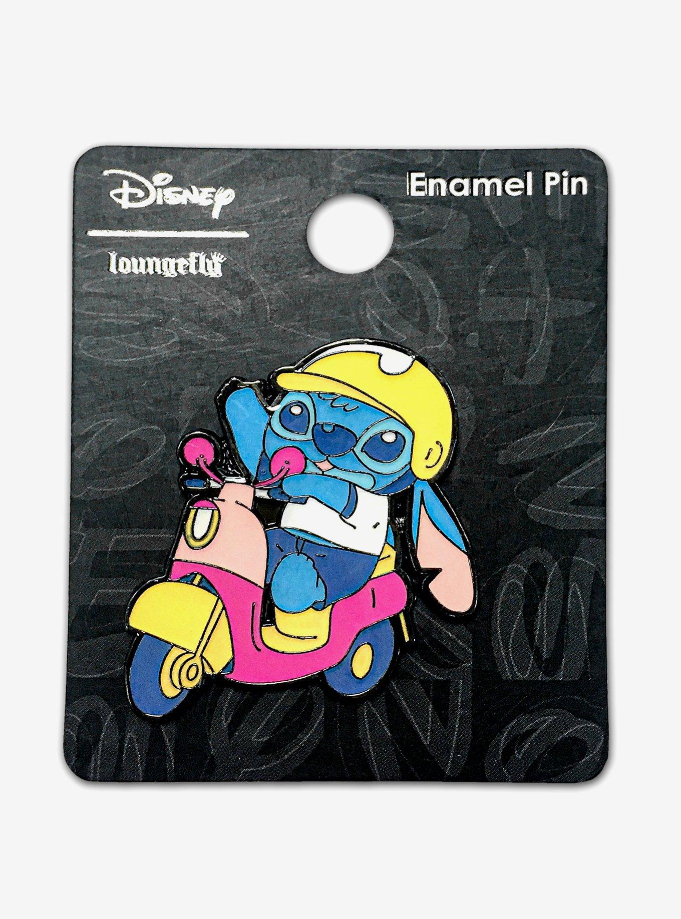 Loungefly Disney Lilo & Stitch Scooter Enamel Pin, , alternate
