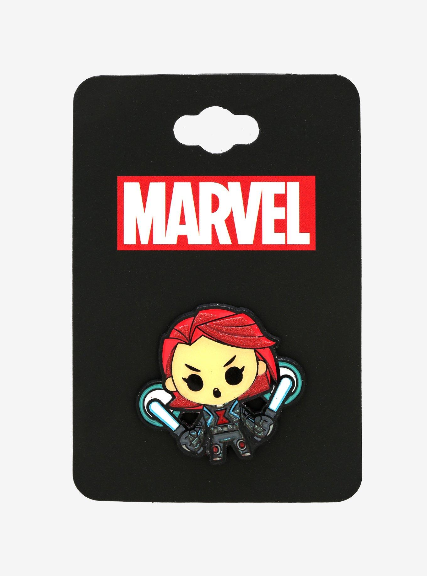 Marvel Black Widow Chibi Enamel Pin, , alternate
