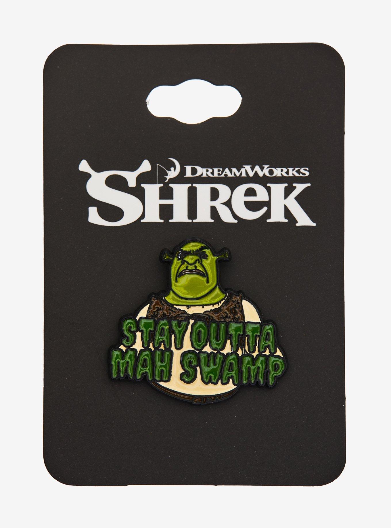 Shrek Stay Outta Mah Swamp Enamel Pin, , alternate