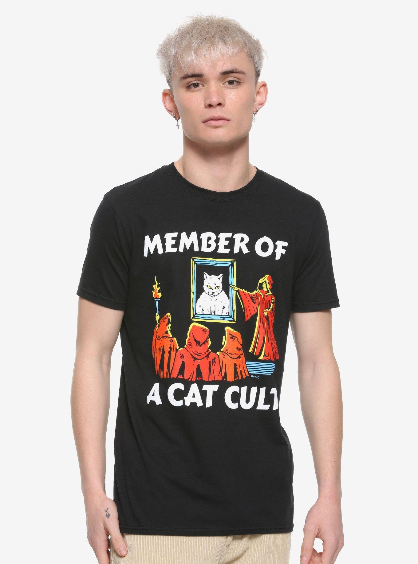 Member Of A Cat Cult T-Shirt By Boss Dog Hot Topic Exclusive, BLACK, alternate